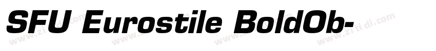 SFU Eurostile BoldOb字体转换